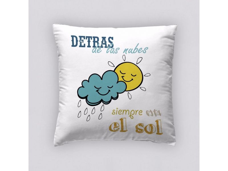 Funda Cojín Reversible Sol y Nube