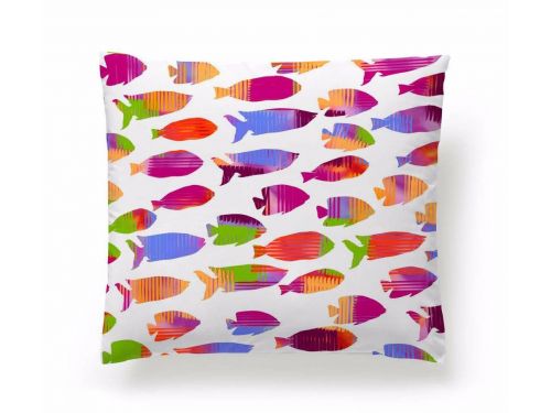 Funda Cojín Reversible Fish Naranja