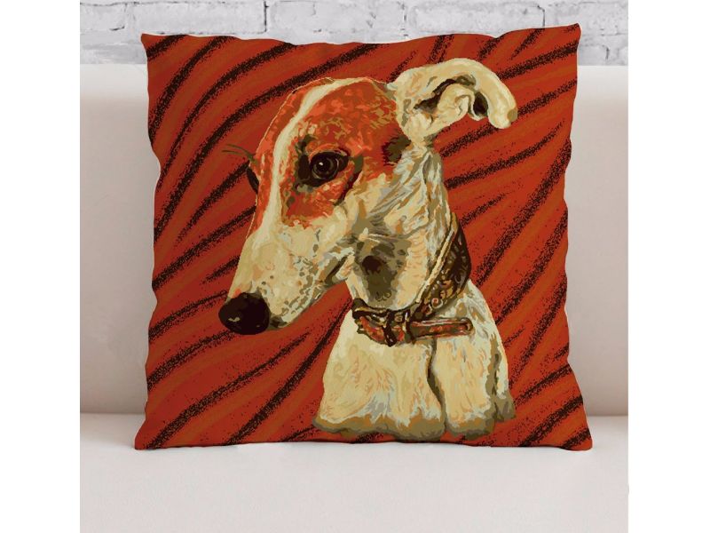 Funda Cojín Jacquard Galgo