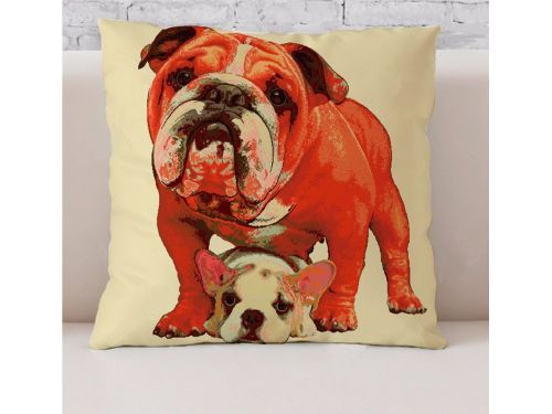 Funda Cojín Jacquard Bull-Dog