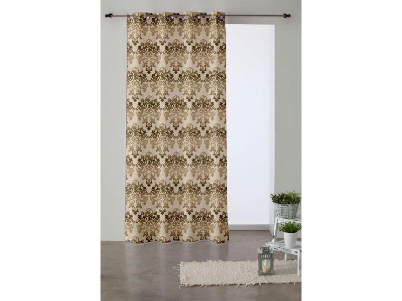 Cortina Damasco Beige