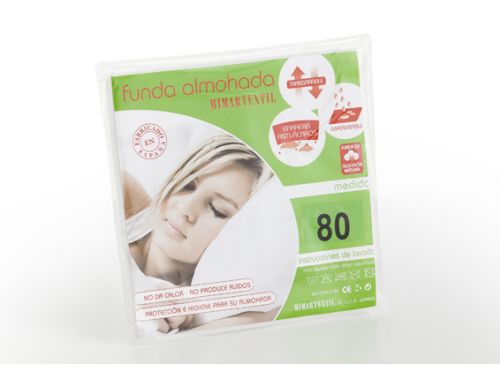 Funda almohada algodón blanca Hipermanta 2