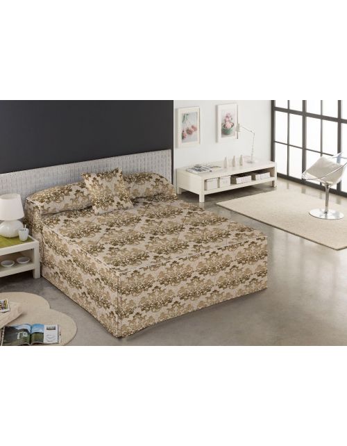 Colcha Edredón Damasco Beige