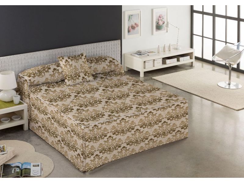 Colcha Edredón Damasco Beige