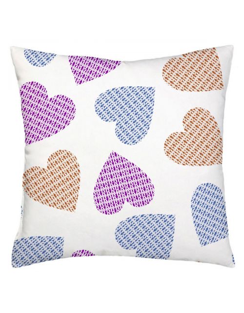 Funda Cojín Corazones Pincelines