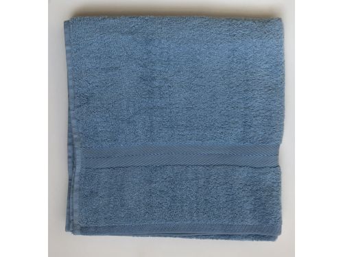 Toallas lisas algodón 550 g/m2 Azul frontal