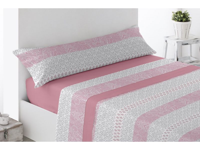 Juego sábanas microfibra Rabita Rosa