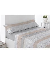 Juego sábanas microfibra Rabita Beige