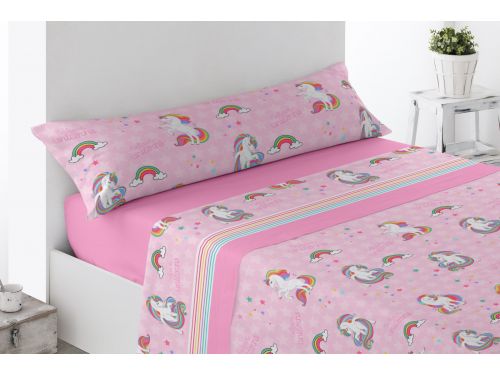 Juego sábanas microfibra Unicornios