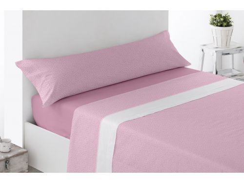 Juego sábanas microfibra Estrellas Rosa