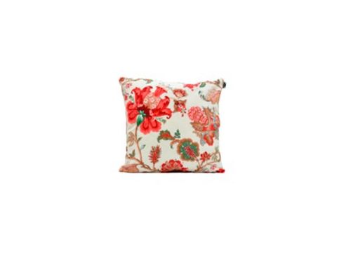 Pack 2 ud. Funda cojín estampado Flores Blanco