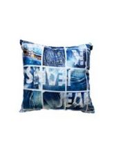 Pack 2 ud. Funda cojín estampado Jeans