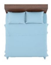 Funda de almohada lisa Azul