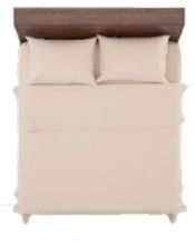 Funda de almohada lisa Beige