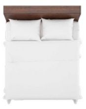 Funda de almohada lisa Blanco