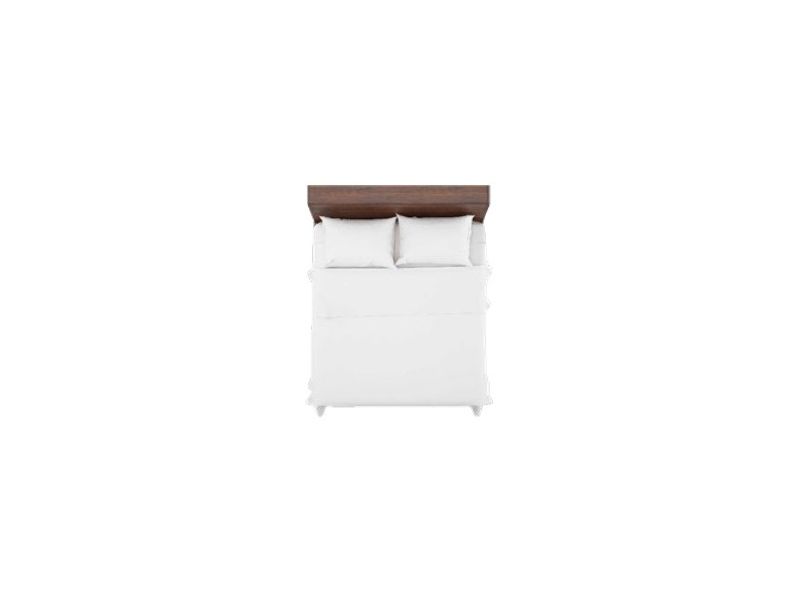 Funda de almohada lisa Blanco