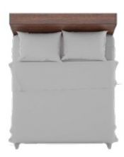 Funda de almohada lisa Gris