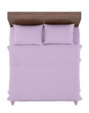 Funda de almohada lisa Malva
