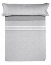 Juego Sábanas HOJITAS Pierre Cardin Gris Cenital