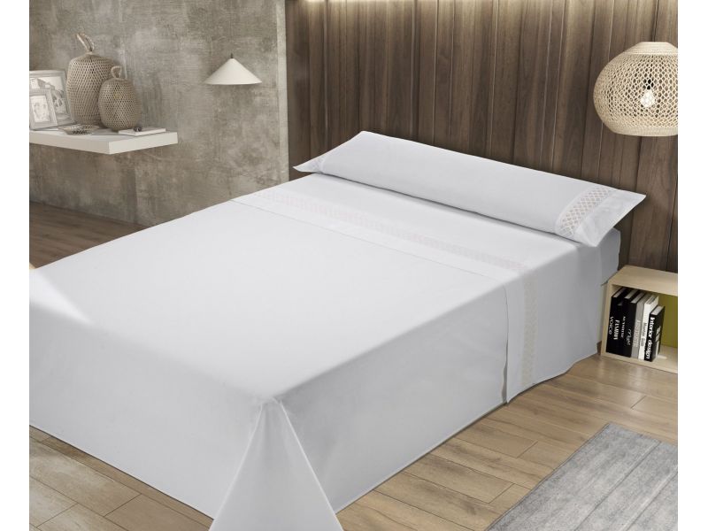Juego Sábanas ELISA Pierre Cardin Ambiente Blanco