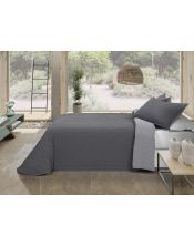 Colcha Bouti LORENA Pierre Cardin gris lateral