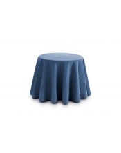 Falda mesa camilla redonda velvet azul
