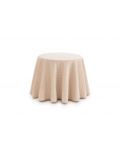 Falda mesa camilla redonda velvet beige