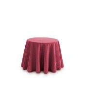 Falda mesa camilla redonda velvet granate