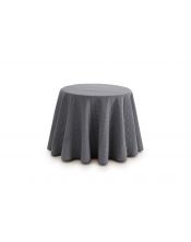 Falda mesa camilla redonda velvet gris