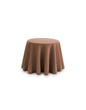 Falda mesa camilla redonda velvet marron