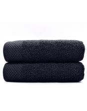 Juego de 2 Toallas ducha 70x140cm algodón 500 grm negro