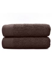 Juego de 2 Toallas ducha 70x140cm algodón 500 grm marron