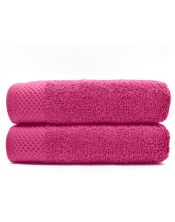 Juego de 2 Toallas ducha 70x140cm algodón 500 grm rosa