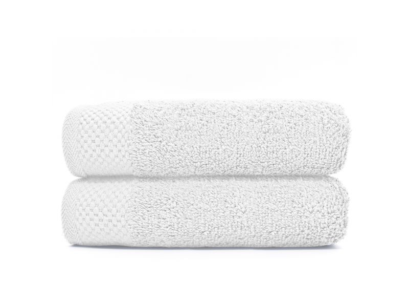 Juego de 2 Toallas ducha 70x140cm algodón 500 grm blanco