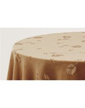 Falda mesa camilla redonda terciopelo camel