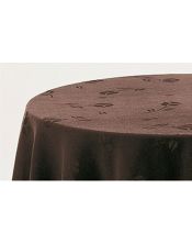 Falda mesa camilla redonda terciopelo chocolate