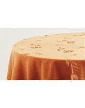 Falda mesa camilla redonda terciopelo ocre