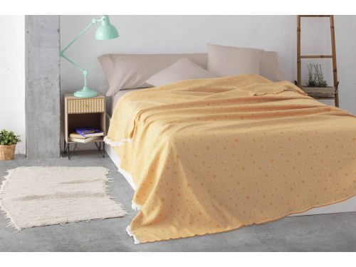 Colcha multiusos estrella cama amarillo