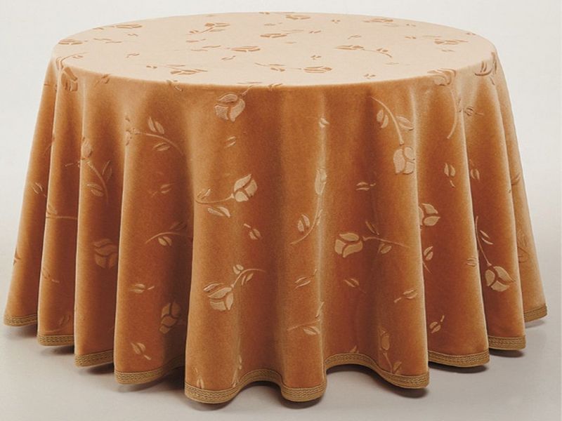 Falda mesa camilla redonda terciopelo